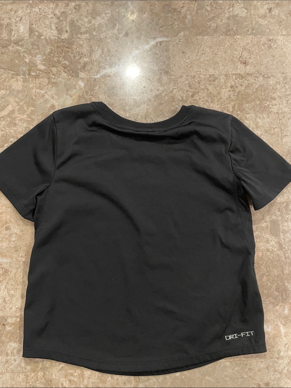 Nike Black Tee with White Swoosh - Kids Short Sleeve - Picture 4 of 5